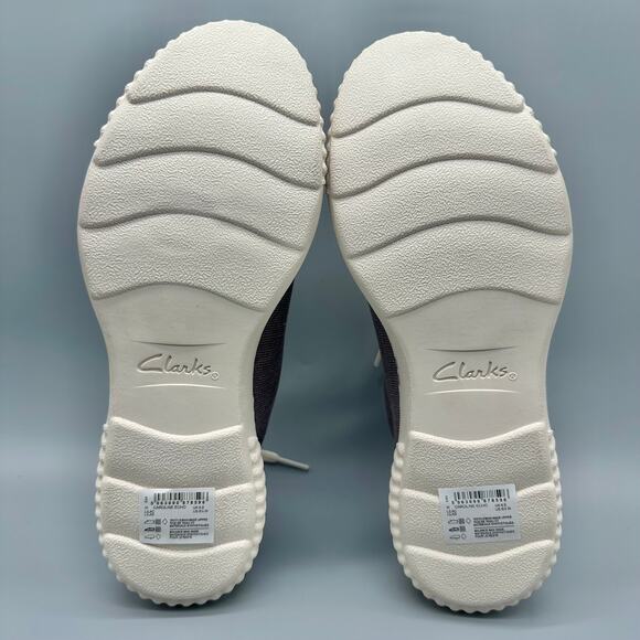 Clarks Caroline Echo Lilac Sneakers Canvas Zip Comfort Shoes Size 8.5 W - Picture 9 of 10